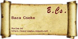 Baza Cseke névjegykártya